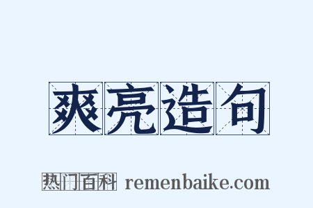 爽亮造句是什么意思的图片